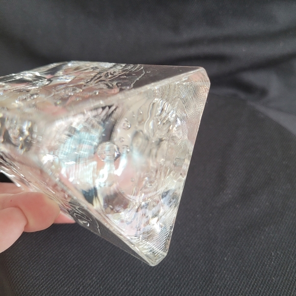 Iittala Arkipelago Finland Clear Glass Ice Block Triangle Candle Holder - Picture 8 of 12